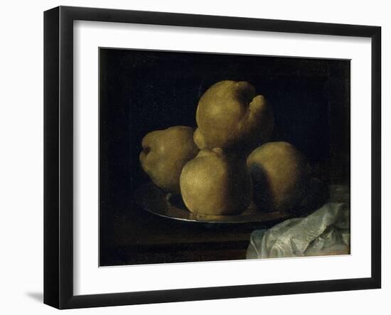 Still Life with Dish of Quince-Francisco de Zurbarán-Framed Giclee Print