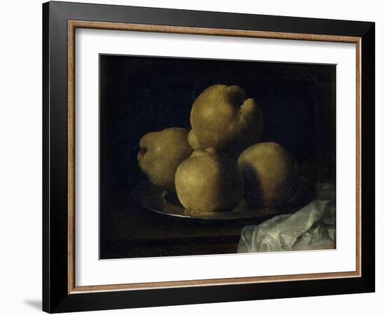 Still Life with Dish of Quince-Francisco de Zurbarán-Framed Giclee Print