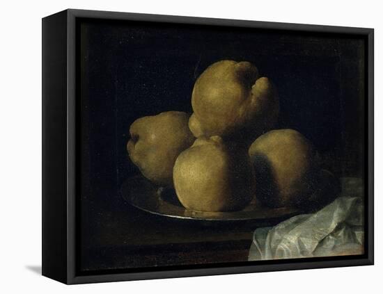 Still Life with Dish of Quince-Francisco de Zurbarán-Framed Premier Image Canvas