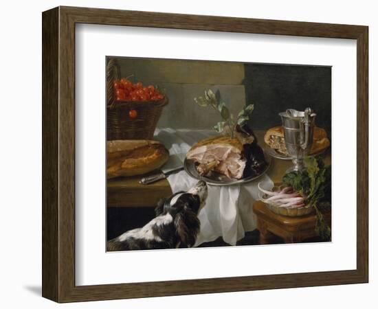 Still Life with Dog-Alexandre-Francois Desportes-Framed Premium Giclee Print