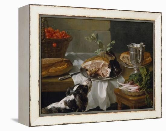 Still Life with Dog-Alexandre-Francois Desportes-Framed Premier Image Canvas