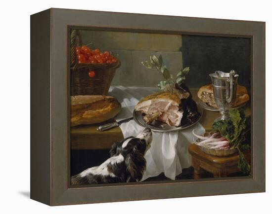 Still Life with Dog-Alexandre-Francois Desportes-Framed Premier Image Canvas