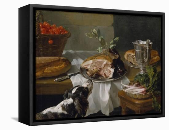 Still Life with Dog-Alexandre-Francois Desportes-Framed Premier Image Canvas