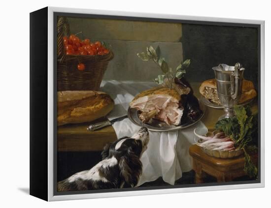 Still Life with Dog-Alexandre-Francois Desportes-Framed Premier Image Canvas