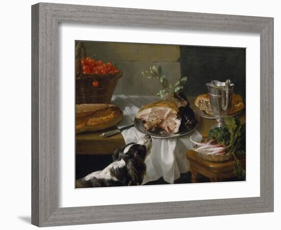 Still Life with Dog-Alexandre-Francois Desportes-Framed Giclee Print