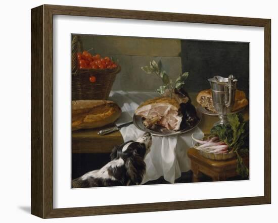 Still Life with Dog-Alexandre-Francois Desportes-Framed Giclee Print