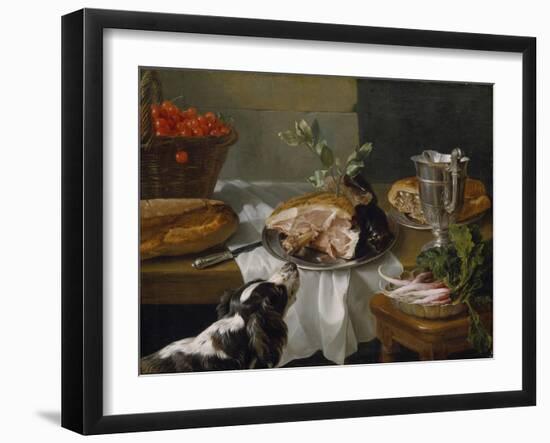 Still Life with Dog-Alexandre-Francois Desportes-Framed Giclee Print