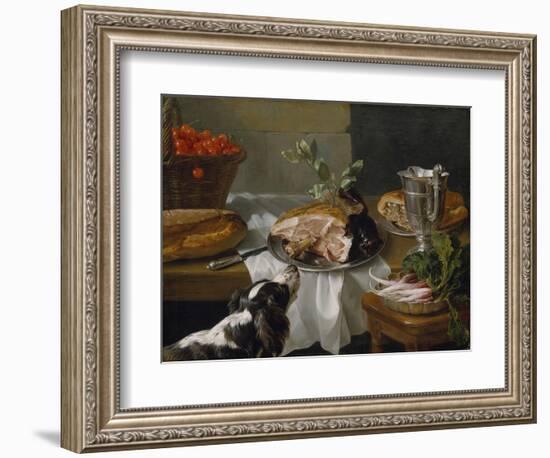 Still Life with Dog-Alexandre-Francois Desportes-Framed Giclee Print