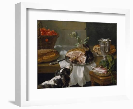 Still Life with Dog-Alexandre-Francois Desportes-Framed Giclee Print