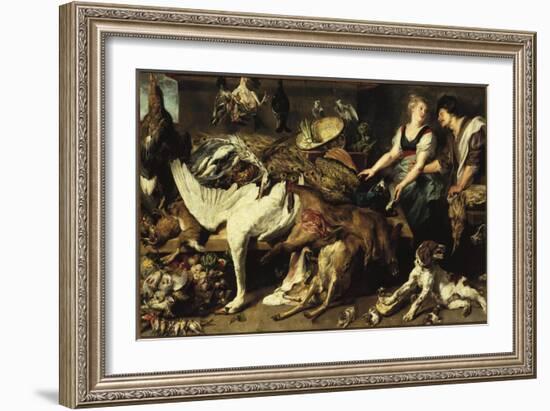 Still-Life With Dogs and Puppies-Frans Snyders-Framed Giclee Print