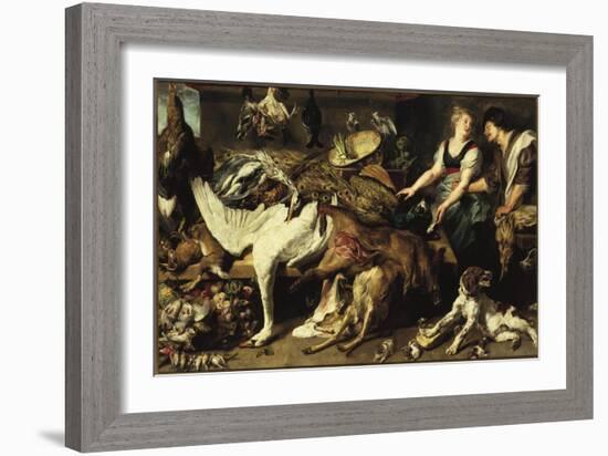 Still-Life With Dogs and Puppies-Frans Snyders-Framed Giclee Print