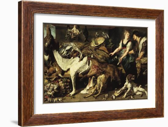 Still-Life With Dogs and Puppies-Frans Snyders-Framed Giclee Print