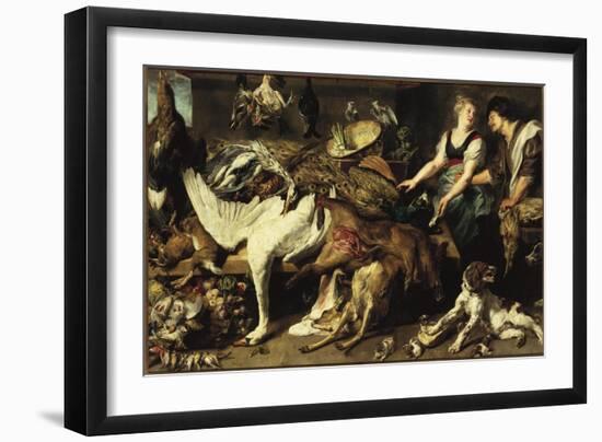 Still-Life With Dogs and Puppies-Frans Snyders-Framed Giclee Print