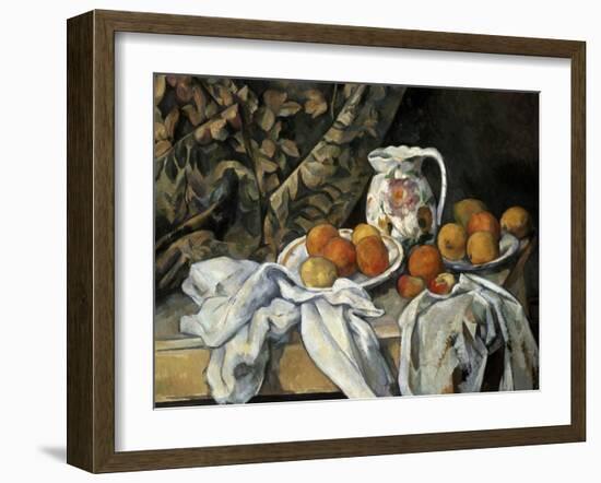 Still Life with Drapery, C1895-Paul Cézanne-Framed Giclee Print