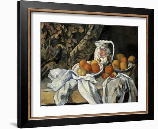 Still Life with Drapery, C1895-Paul Cézanne-Framed Giclee Print