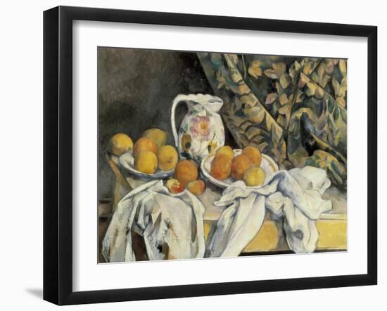 Still Life with Drapery-Paul Cézanne-Framed Art Print