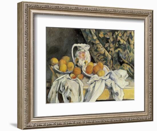 Still Life with Drapery-Paul Cézanne-Framed Art Print