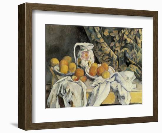 Still Life with Drapery-Paul Cézanne-Framed Art Print