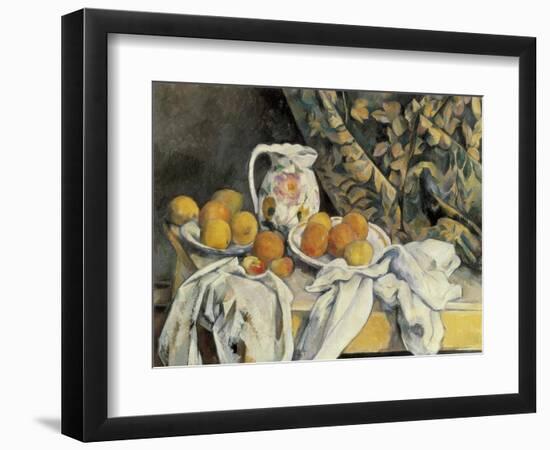 Still Life with Drapery-Paul Cézanne-Framed Art Print