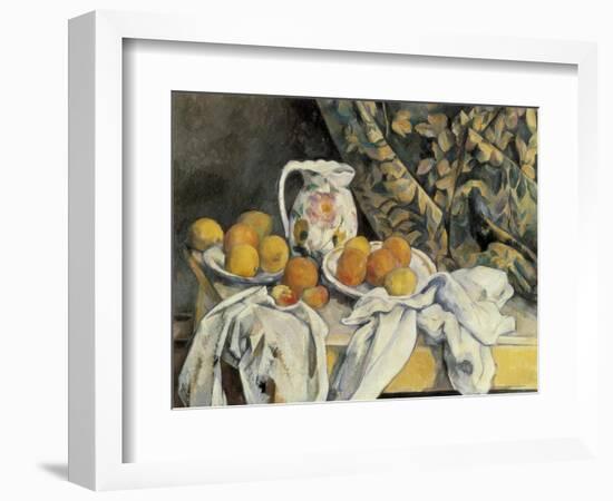 Still Life with Drapery-Paul Cézanne-Framed Art Print