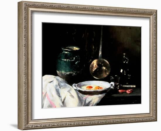 Still Life with Eggs, 20th Century-Antoine Vollon-Framed Giclee Print