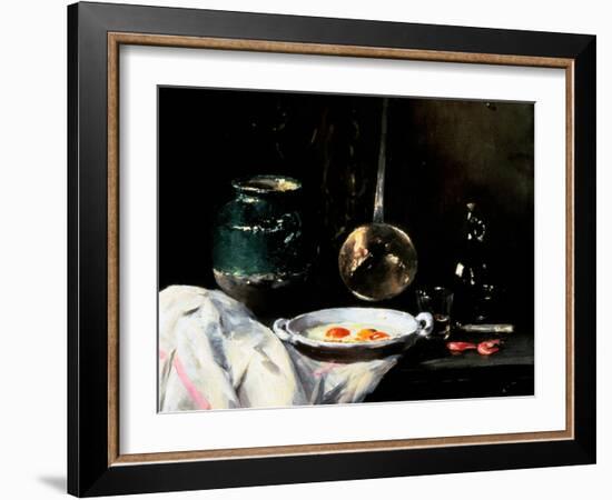 Still Life with Eggs, 20th Century-Antoine Vollon-Framed Giclee Print