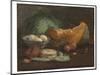 Still Life with Eggs and Pumpkin, C.1853-56 (Oil on Panel)-Eugene Louis Boudin-Mounted Giclee Print