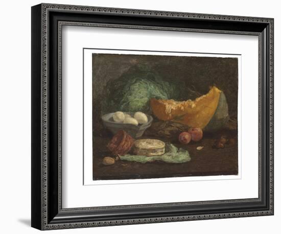 Still Life with Eggs and Pumpkin, C.1853-56 (Oil on Panel)-Eugene Louis Boudin-Framed Giclee Print