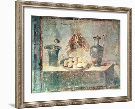 Still Life with Eggs and Thrushes, from the Villa Di Giulia Felice, Pompeii-null-Framed Giclee Print