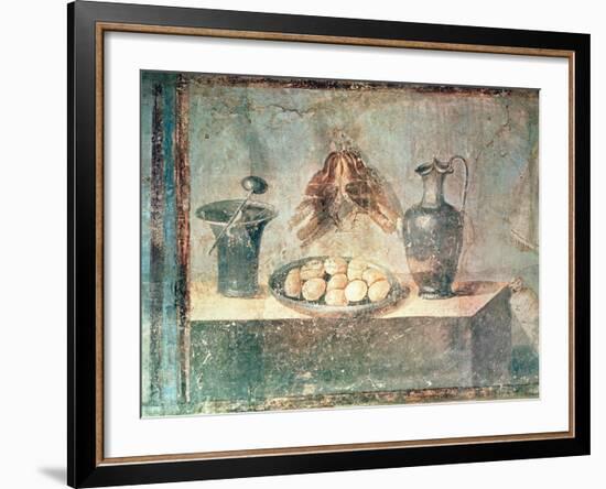 Still Life with Eggs and Thrushes, from the Villa Di Giulia Felice, Pompeii-null-Framed Giclee Print