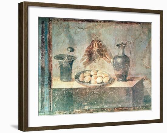 Still Life with Eggs and Thrushes, from the Villa Di Giulia Felice, Pompeii-null-Framed Giclee Print