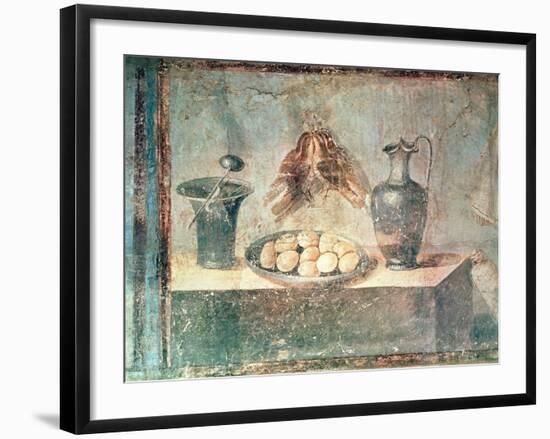 Still Life with Eggs and Thrushes, from the Villa Di Giulia Felice, Pompeii-null-Framed Giclee Print