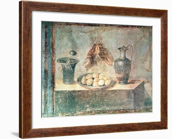 Still Life with Eggs and Thrushes, from the Villa Di Giulia Felice, Pompeii-null-Framed Giclee Print