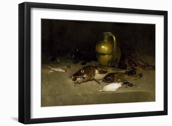 Still Life with Fish, 1897 (Oil on Canvas)-Emil Carlsen-Framed Giclee Print