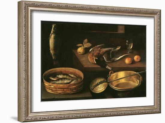Still Life with Fish and a Duck-Sebastian Stoskopff-Framed Giclee Print