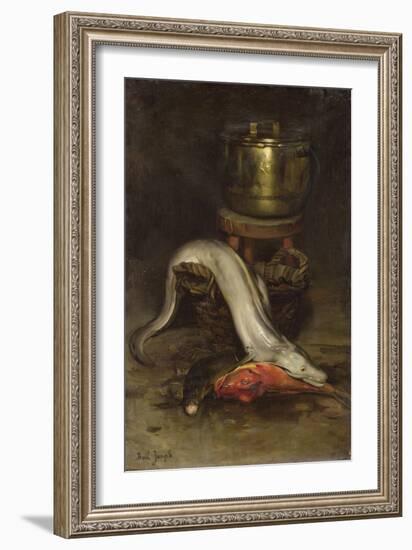 Still Life with Fish and Cauldron (Oil on Canvas)-Joseph Bail-Framed Giclee Print