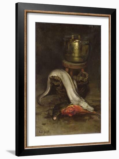 Still Life with Fish and Cauldron (Oil on Canvas)-Joseph Bail-Framed Giclee Print