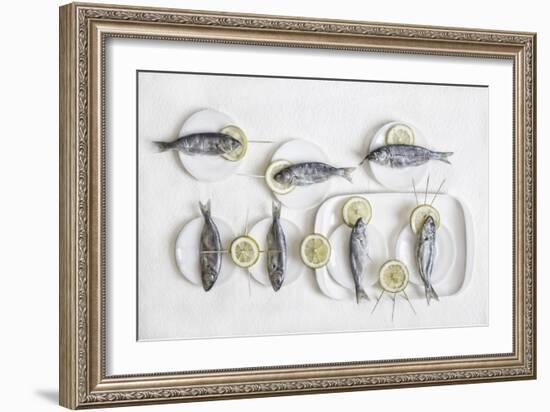 Still Life With Fish-Dimitar Lazarov-Framed Giclee Print