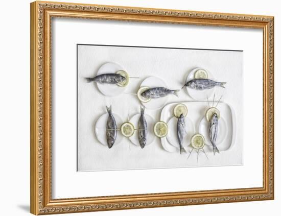 Still Life With Fish-Dimitar Lazarov-Framed Giclee Print