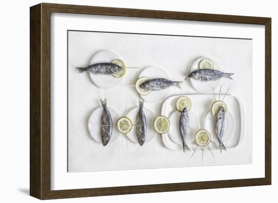 Still Life With Fish-Dimitar Lazarov-Framed Giclee Print