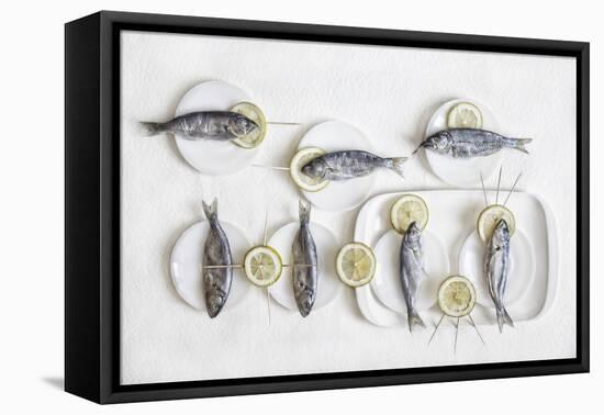 Still Life With Fish-Dimitar Lazarov --Framed Premier Image Canvas