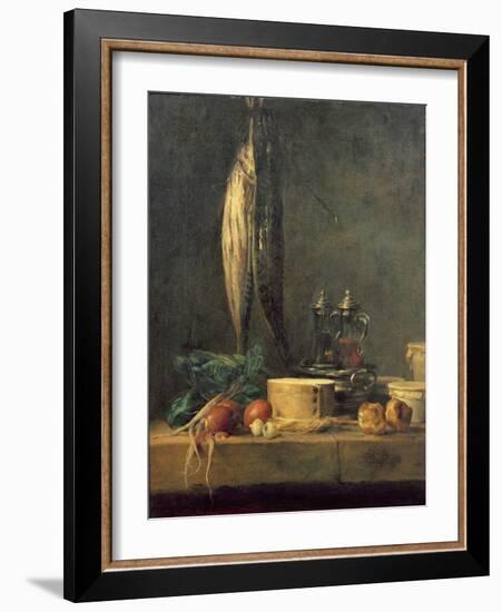 Still Life with Fish-Jean-Baptiste Simeon Chardin-Framed Giclee Print