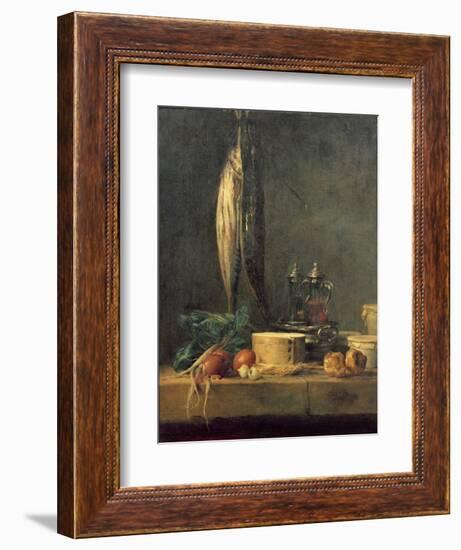 Still Life with Fish-Jean-Baptiste Simeon Chardin-Framed Giclee Print