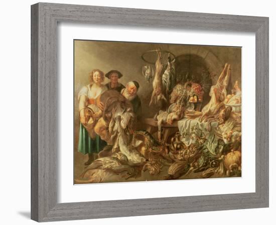 Still Life with Fishmonger-J. J. Grandville-Framed Giclee Print