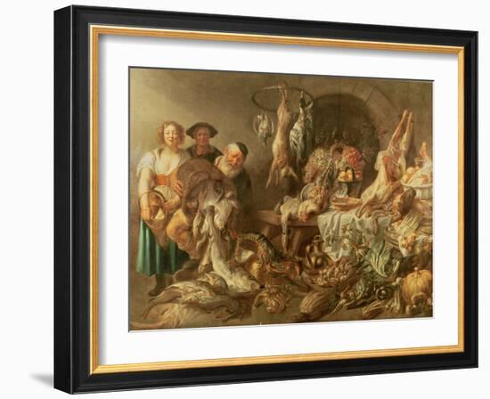 Still Life with Fishmonger-J. J. Grandville-Framed Giclee Print