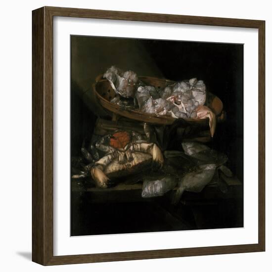 Still Life with Flatfish and Crab-Abraham Hendricksz Van Beyeren-Framed Giclee Print