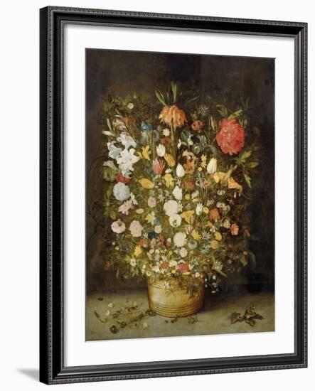 Still Life with Flowers, 1600-30-Jan Brueghel-Framed Giclee Print