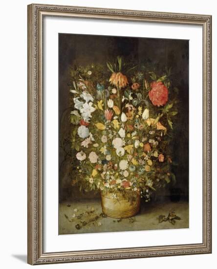 Still Life with Flowers, 1600-30-Jan Brueghel-Framed Giclee Print