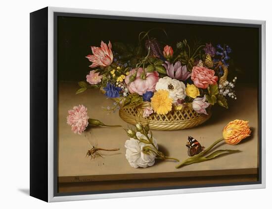 Still Life with Flowers, 1614-Ambrosius Bosschaert the Elder-Framed Premier Image Canvas