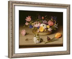 Still Life with Flowers, 1614-Ambrosius Bosschaert the Elder-Framed Giclee Print